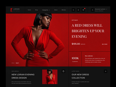 «Lorian» - Online store clothing design ecommerce ecommerce store fashion interface marketplace online shop online shopping online store shop shopify store storefront ui ux woocommerce