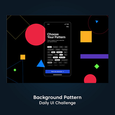 Daily UI Challenge – Background Pattern! app graphic design ui ux