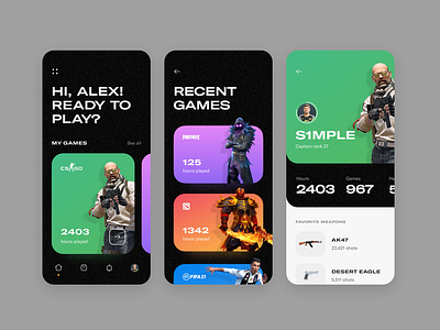 Mobile gaming app design app design clear dashboard dashboard gaming app gaming design main screen mobile design mobile ui mobile ux ui design user interface ux design