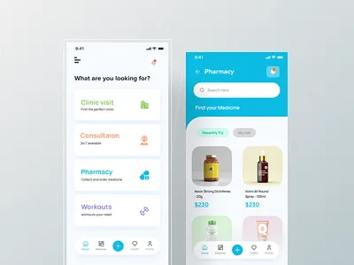 Health-Services | Pharmacy ambulance blue clean clinic covid 19 doctors find doctors health health care app health services healthcare hospital medical medicine minimal pharmacy responsive sky trend ui ui design