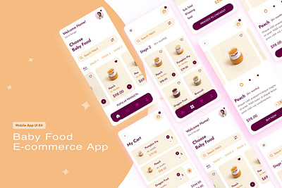 Baby Food E-Commerce Mobile App app design design mobile app design ui ux design ui design ui ux uiux design ux design