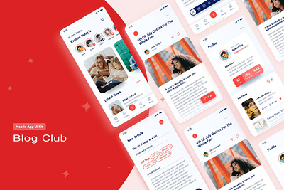 Blog Club Mobile App app design design mobile app design ui ux design ui design ui ux uiux design ux design