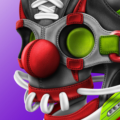 Clown NFT 2d 3d art clown crypto desigm graphic design illustration nft skull skulls texture