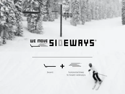 Logo Design for We Move Sideways 2d 2d art brand branding design digital digital art graphic design identity branding illustration letter mark logo sports sports branding vector word mark