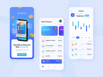 Cryptocurrency App crypto crypto app crypto exchange crypto wallet cryptocurrency cryptocurrency app interface mobile mobile app mobile design ui uiux ux wallet