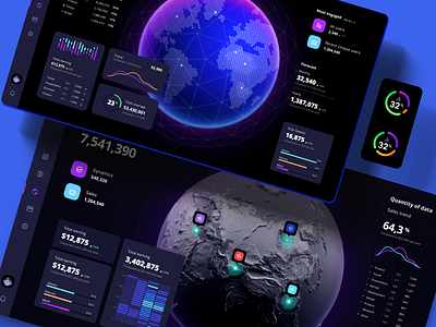 Orion UI kit - Charts templates & infographics in Figma chart cloud dashboard dataviz design desktop development future globe hi tech illustration infographic logo neuro planet saas startup statistic technology template