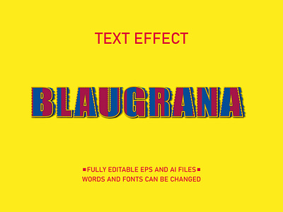 Blaugrana Text Effect character font graphic design text type vector word