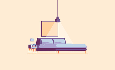 Bedroom - Illustration system 2d bedroom design system furniture illustration illustration system