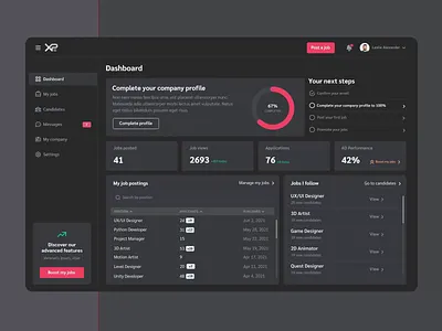 Recruiter dashboard animation candidate dashboard design equal gamedev inspiration jobsearch mobile motion motion graphics platform recruiter responsive ui userexperience userinterface ux uxui webapp