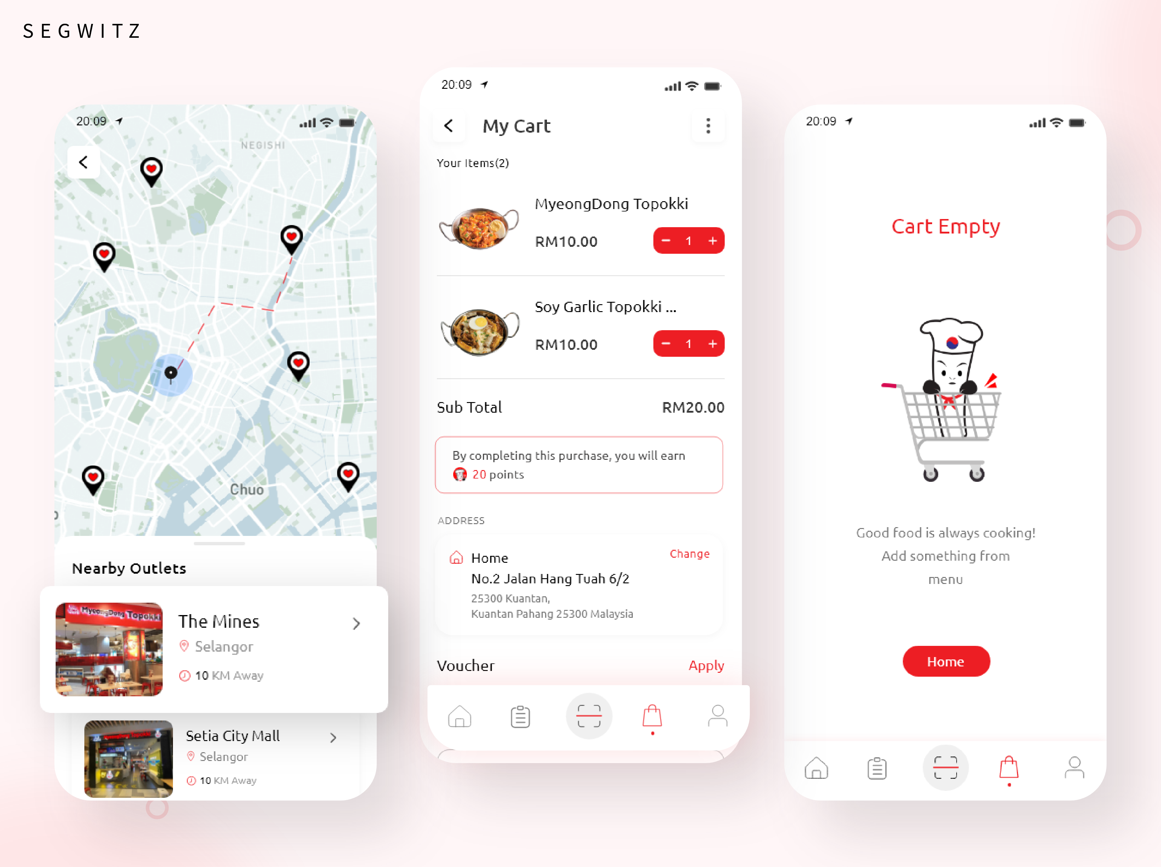 Restaurant app ui by Segwitz on Dribbble