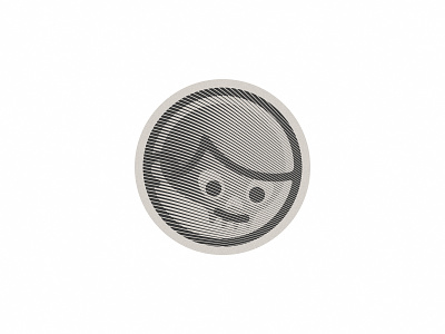 3644 - Wavy Boy branding design face illustration lines logo retro skull smile sticker stroke vintage waves wavy