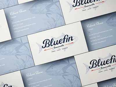 Bluefin Raw Bar Business Card Design