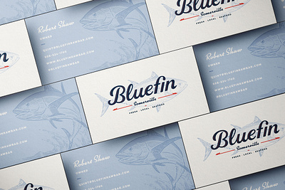 Bluefin Raw Bar Business Card Design