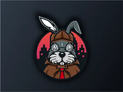 DETECTIVE RABBIT character design detective dribble graphic design ideas illustration illustrations instagram logo logoinspirations mascot rabbit vector zerologicstudio