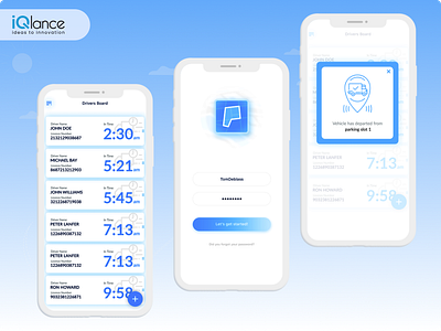 Valet Parking | UI/UX | iQlance Solutions android app app design design illustration iphone mobile ui ux web design