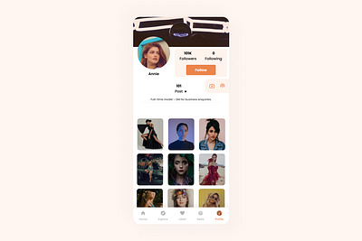 Profile UI Mobile view animation branding instagran profile social media ui