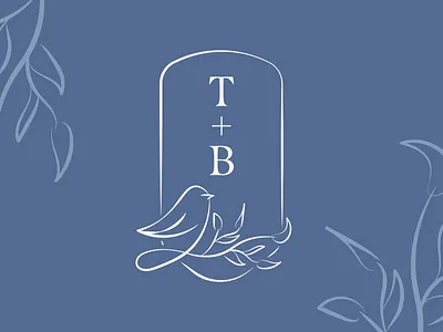 Toog + Birdie Badge badge bird branch crafting earthy etsy foliage hand drawn illustration initials leaf leaves logo design minimal nature organic papercraft party twig wing