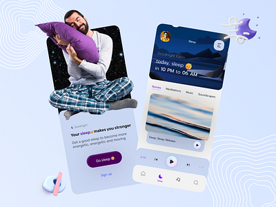 Sleep Tracker App 3d animation branding design figma free free dwonload graphic design illustration logo motion graphics sleep tracker app ui ui design uidesign uiux user experience user interface design userinterface xd