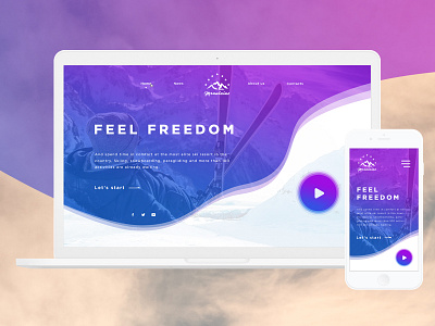 Ski resort landing page design landing landing page ui uiux ux web web design web designer