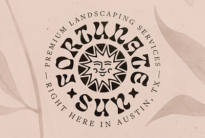 Radial Sun branding circular design identity illustration landscaping logo radial sun texture