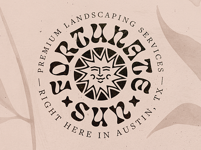 Radial Sun branding circular design identity illustration landscaping logo radial sun texture