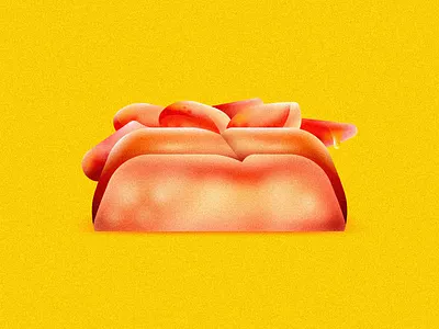 Hot and buttered 🧈 2d bread butter connecticut style design flat food gradient illustration lobster lobster roll maine minimal sandwich seafood summer texas toast toast vector yellow