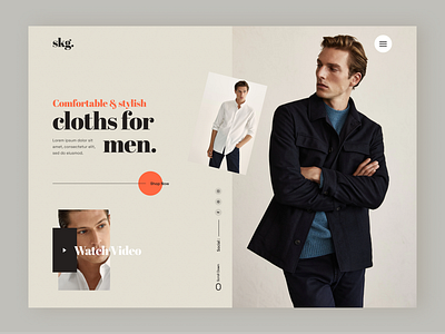 Clothing e-commerce website branding clean clothing color design ecommerce fashion header design landingpage logo minimal onlinr shop product design webdesign