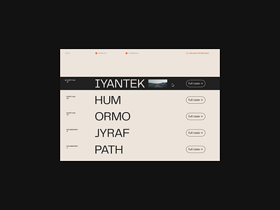 Menu page after effects animation desktop desktop layout menu menu page type typography ui ui design web web design website
