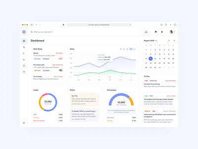 Sales Team Dashboard android app calendar campaign chart dashboard design desktop graph ios mobile app design notes task team todos trending ui web web app web design