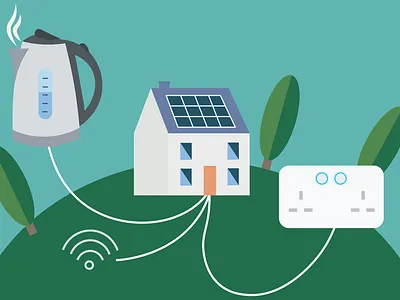 Green Gadgets gadgets green house illustration vector