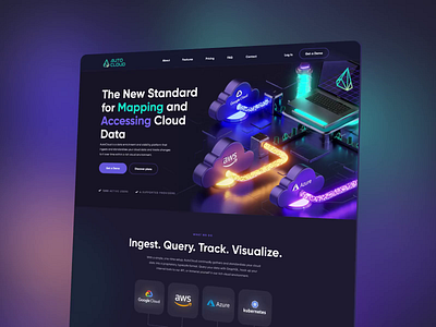 AutoCloud - Creative Landing Page Design for B2B SaaS Business b2b saas business website cloud ui cloud website cool landing page corporate website creative landing page data illustration elegant landing page enterprise landing page landing landing page minimal landing page modern landing page promo website responsive landing page saas saas saas landing page saas website saas website software landing page