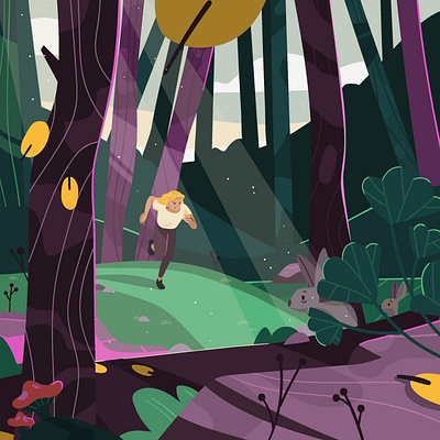 Forest Run design graphic design illu illustration