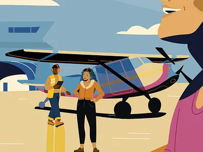 Sur le tarmac design graphic design illu illustration