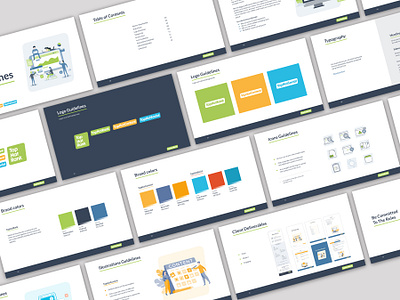 Brand Guidelines brand brand design brand identity brand identity system brand system branding design guidelines guides illustration logo mark marketing agency seo agency vector
