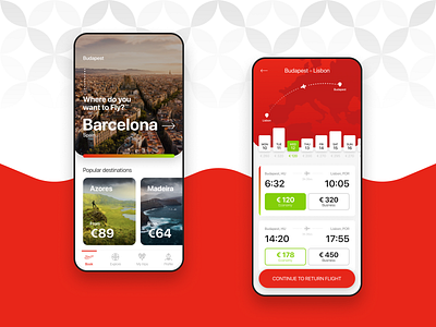 Tap Airlines ReDesign concept airline aviation flighcard iphone portugal searchflight tapairlines ui uideseign