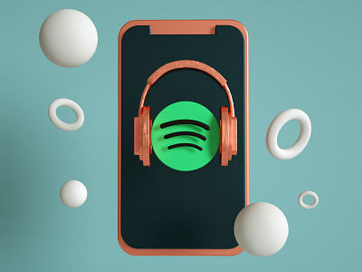 Spotify 3D Illustration 3d cinema4d design logo modern spotify