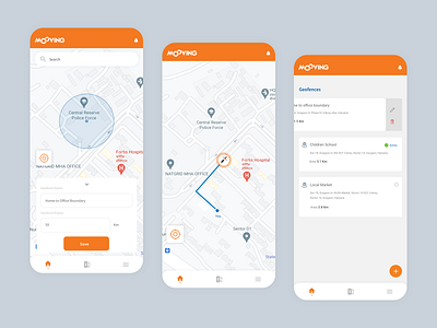 Bike Tracker Geofence Set appdesign branding concept concept design design ui ux