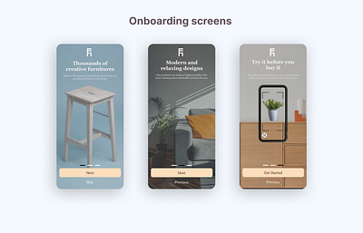 Furniture App Onboarding animation app boarding design onboarding screens ui ui ux ux