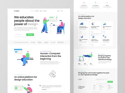 UX-Mentor Website app design besnik education website elearning elearning website header header design landing page product design uiux design uiux design agency web website design