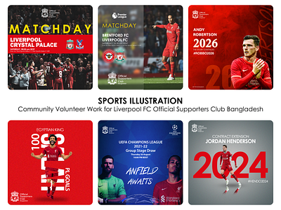 Sports Illustration (Community Volunteer Work) community design football illustration liverpool logo minimal pl premierleague soccer sports sportsillustration typography vector volunteer