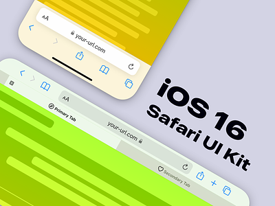 iOS 16 Safari UI Kit for Sketch free ios private sketch.app ui kit