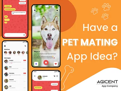 Dog Mating App Concept UI - Tinder for Dogs App Idea android app animal app design breed breeder breeding create an app cute design dog dogs dogsofinstagram ios app love pet puppy siberian husky tinderfordogs ui ux