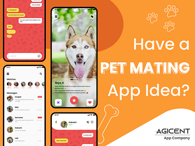 Dog Mating App Concept UI - Tinder for Dogs App Idea android app animal app design breed breeder breeding create an app cute design dog dogs dogsofinstagram ios app love pet puppy siberian husky tinderfordogs ui ux