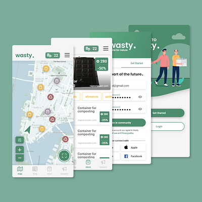 Wasty. illustrator minimal ui ux vector