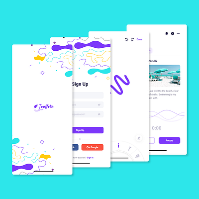 TopNote branding flat illustrator ui ux vector