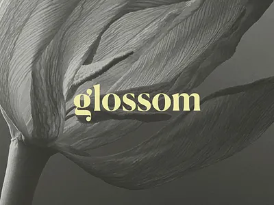 Glossom Logo Design branding design graphic design identity logo minimal outer outerstudio studio type typography wordmark