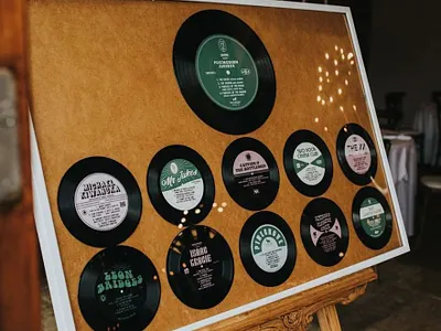 Wedding Table Plan design record record lables typography vintage vinyl record wedding wedding stationery wedding table plan