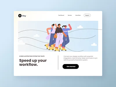 "Happy People" from Hey! Illustration System branding design illustration