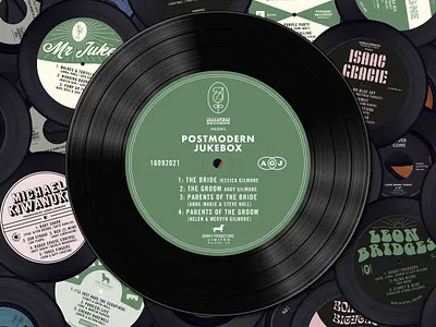 Wedding Table Plan - Close branding label music record stationery table plan typography vinyl wedding