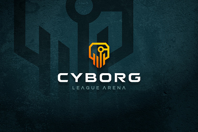 Cyborg League Arena Logo brand identity branding cyborg gaming graphic design logo visual identity